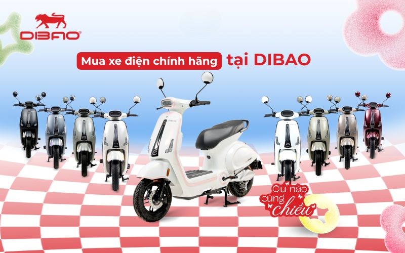 Mua xe điện ch&iacute;nh h&atilde;ng tại Dibao