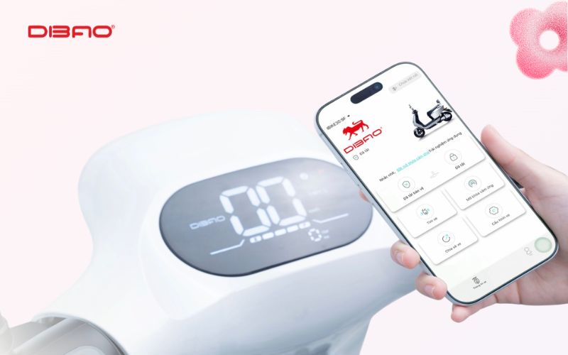c&aacute;ch kết nối điện thoại với xe điện Dibao Vibe