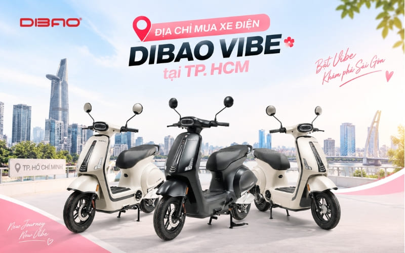 showroom xe m&aacute;y điện Dibao Vibe M3600 TP. Hồ Ch&iacute; Minh