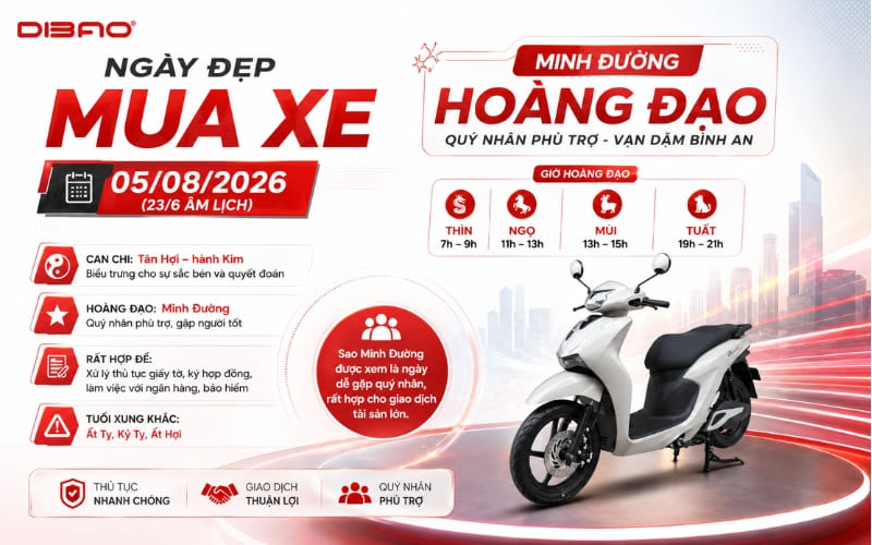 ng&agrave;y đẹp mua xe th&aacute;ng 8 năm 2026