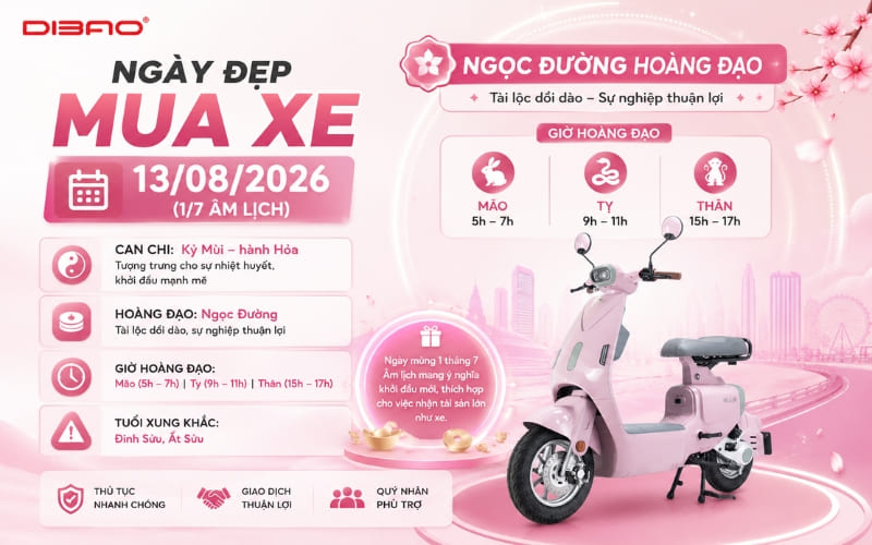 ng&agrave;y tốt mua xe th&aacute;ng 8 năm 2026