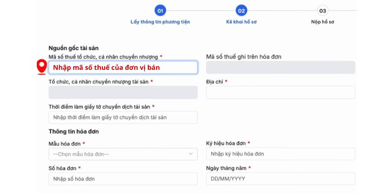 hướng dẫn nộp thuế trước bạ xe m&aacute;y điện online