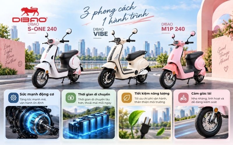 so s&aacute;nh Dibao Vibe v&agrave; Dibao M1P 240