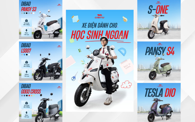 Kh&aacute;m ph&aacute; ngay bộ sưu tập xe điện & xe 50cc tại Dibao