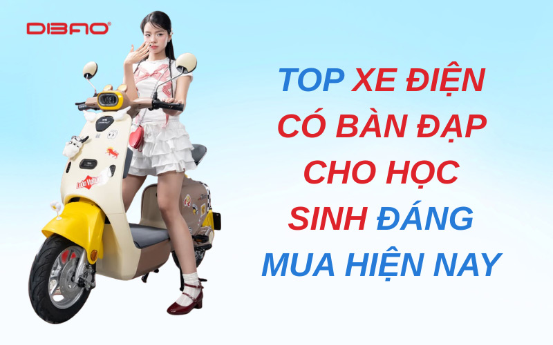 xe điện có bàn đạp cho học sinh